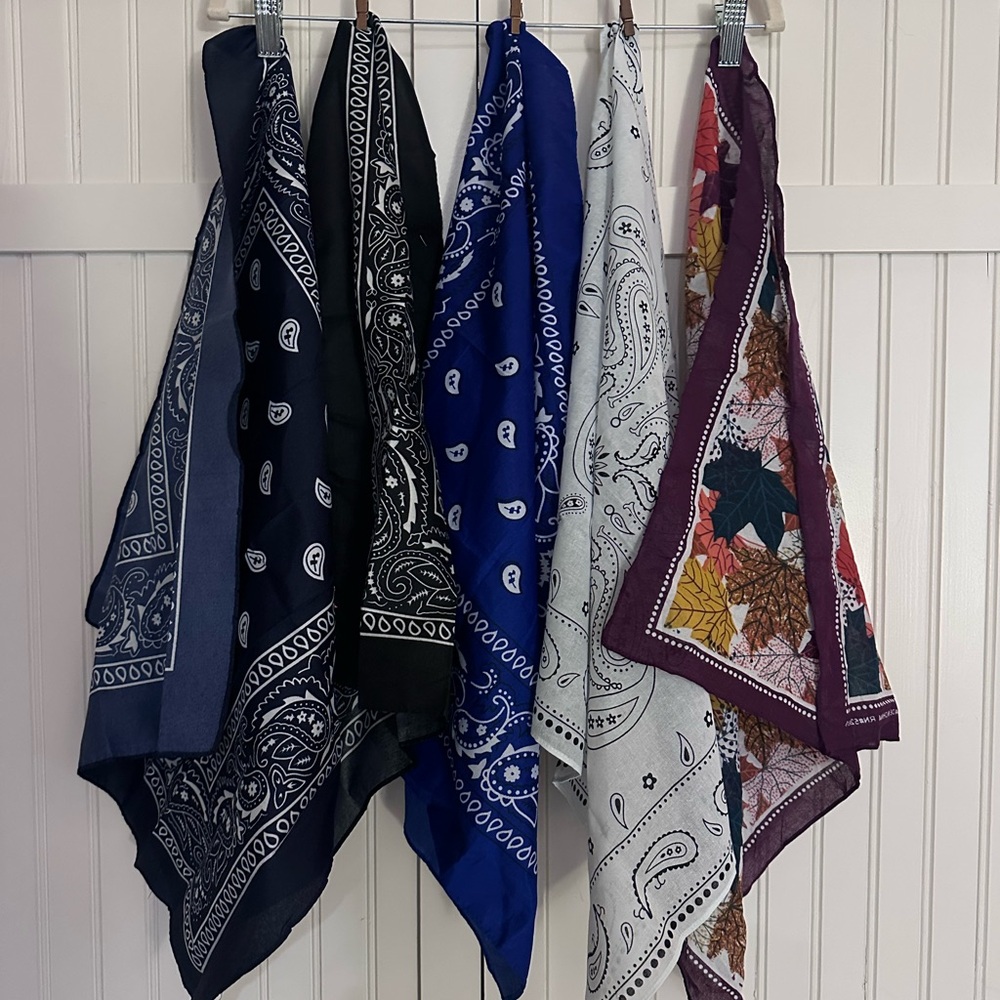 Paisley Bandana Collection - Black, Blue, White, Multicolor